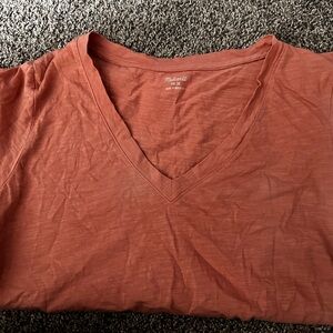 Madewell Women's V-Neck Top - Rust